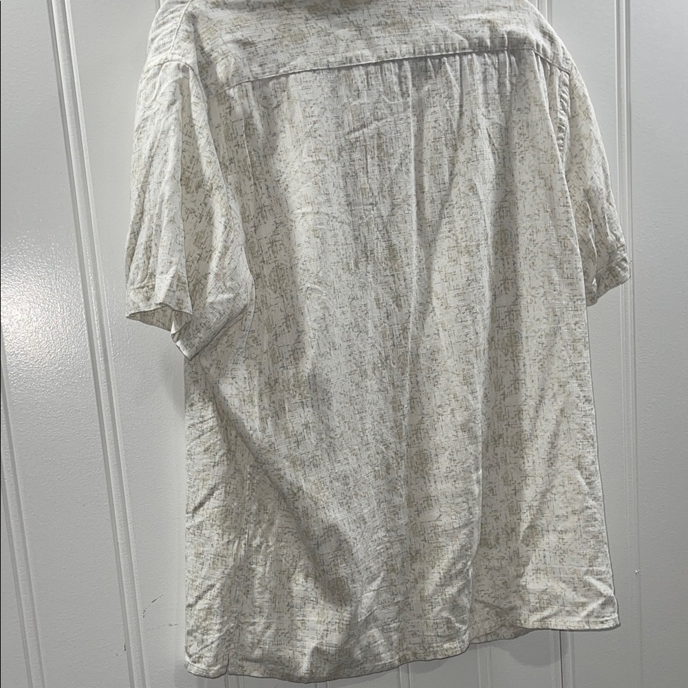 Express Men's Beige Patterned Button Down Shirt - image 5